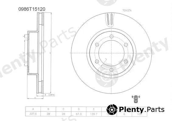 Bosch 0986T15120 — Brake Disc