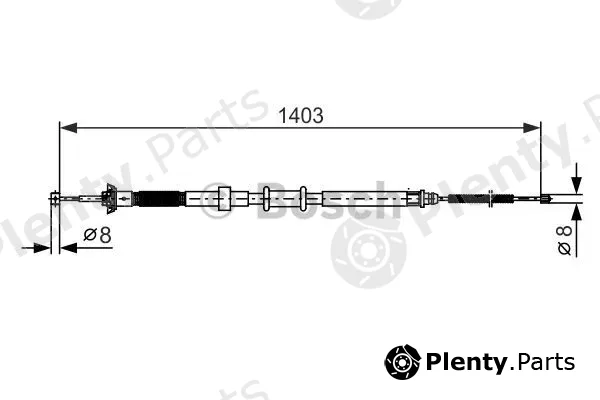 Bosch 1987482390 — Cable Pull, parking brake