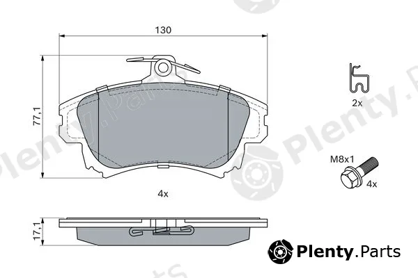 Bosch 0986424541 — Brake Pad Set, disc brake