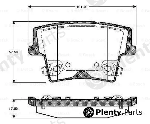 Bosch 0986TB2887 — Brake Pad Set, disc brake