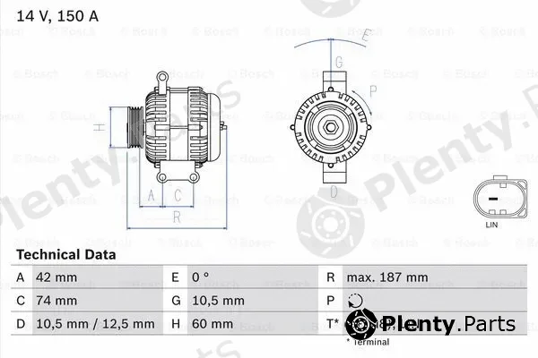 Bosch 0986082330 — Alternator