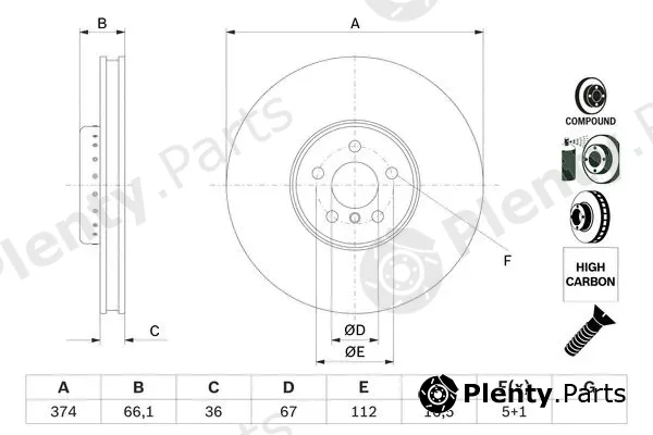 Bosch 0986479F60 — Brake Disc