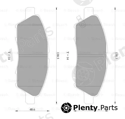 Bosch 0986AB2507 — Brake Pad Set, disc brake