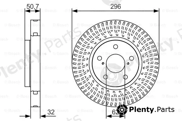 Bosch 0986479T37 — Brake Disc