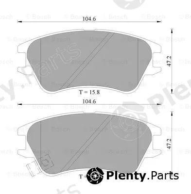 Bosch 0986505405 — Brake Pad Set, disc brake
