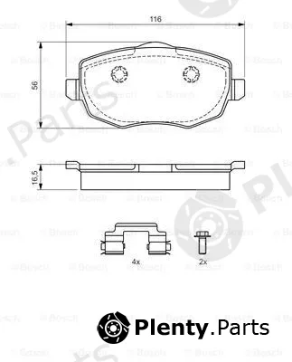 Bosch 0986424793 — Brake Pad Set, disc brake