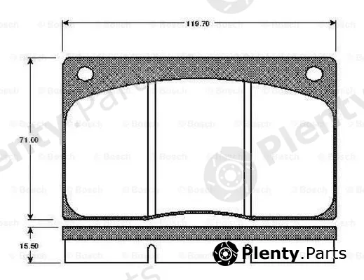 Bosch 0986TB2057 — Brake Pad Set, disc brake Economic