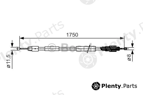 Bosch 1987482018 — Cable Pull, parking brake