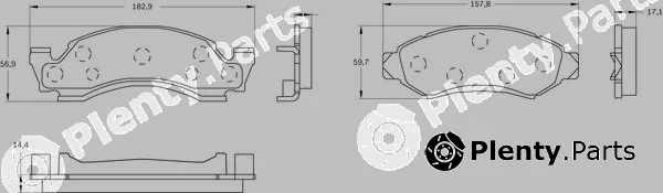 Bosch 0986BB0257 — Brake Pad Set, disc brake