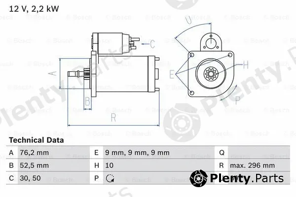 Bosch 0986016340 — Starter
