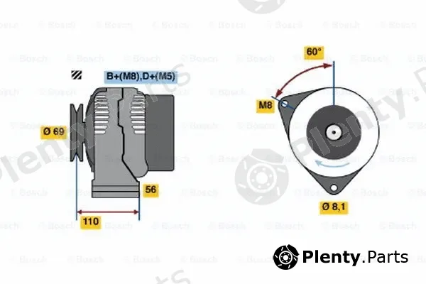 Bosch 0123320026 — Alternator
