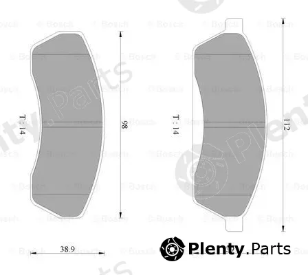 Bosch 0986AB2436 — Brake Pad Set, disc brake