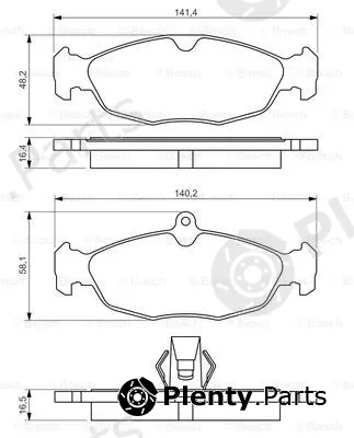Bosch 0986494413 — Brake Pad Set, disc brake