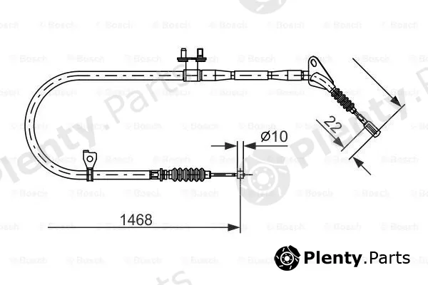 Bosch 1987477495 — Cable Pull, parking brake