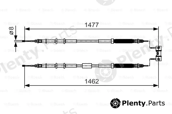 Bosch 1987482037 — Cable Pull, parking brake