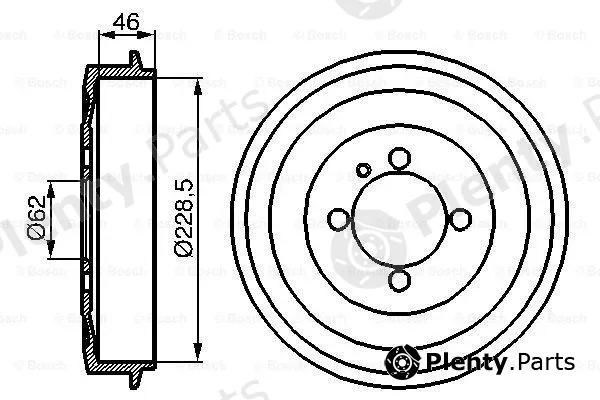 Bosch 0986477039 — Brake Drum