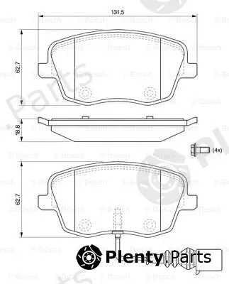 Bosch 0986494105 — Brake Pad Set, disc brake