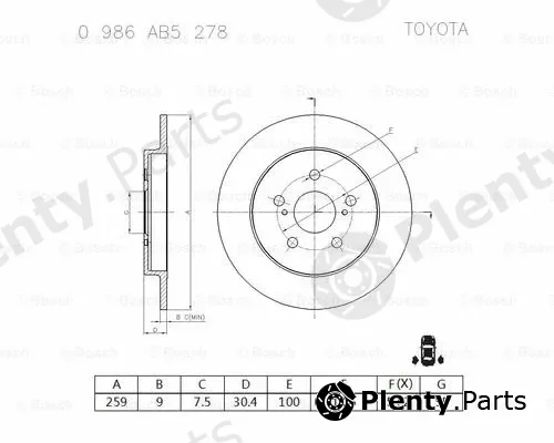 Bosch 0986AB5278 — Brake Disc