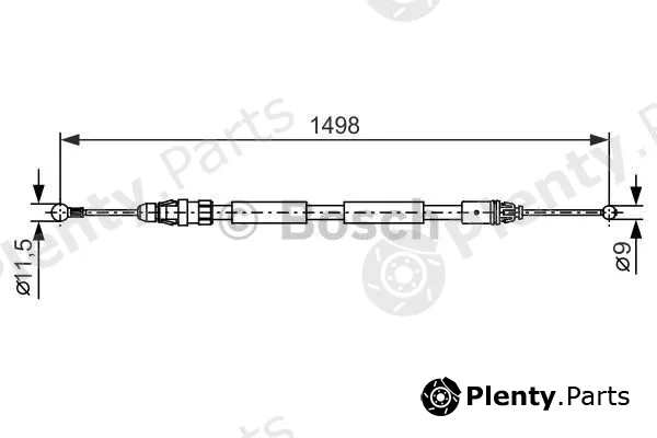 Bosch 1987482387 — Cable Pull, parking brake
