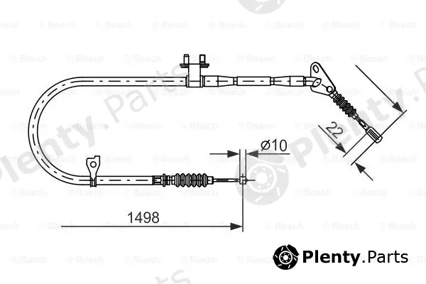 Bosch 1987477494 — Cable Pull, parking brake