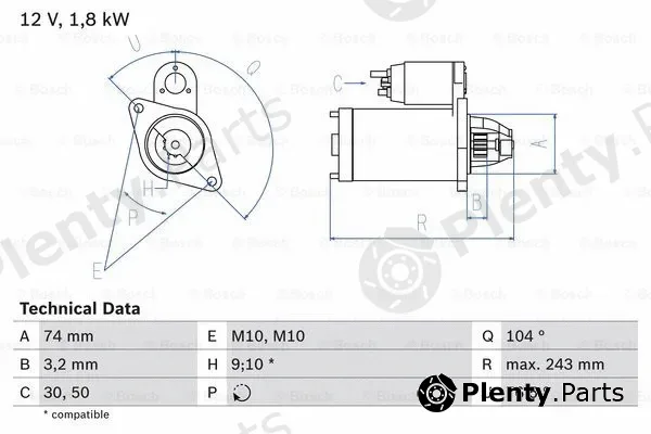 Bosch 0986018680 — Starter