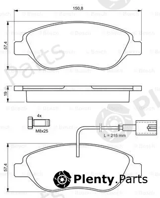 Bosch 0986424595 — Brake Pad Set, disc brake