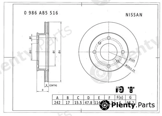 Bosch 0986AB5516 — Brake Disc