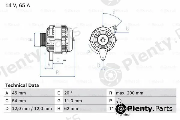 Bosch 0986040671 — Alternator