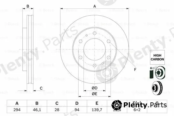 Bosch 0986479F45 — Brake Disc
