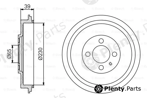 Bosch 0986477194 — Brake Drum