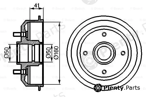Bosch 0986477044 — Brake Drum