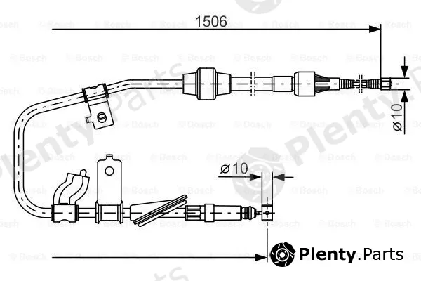 Bosch 1987477789 — Cable Pull, parking brake