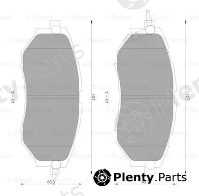 Bosch 0986AB2393 — Brake Pad Set, disc brake