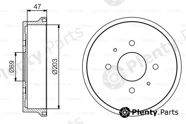 Bosch 0986477235 — Brake Drum