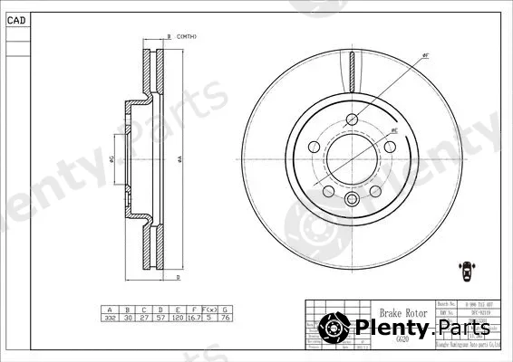 Bosch 0986T15407 — Brake Disc