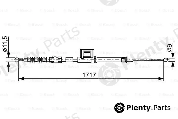 Bosch 1987482644 — Cable Pull, parking brake