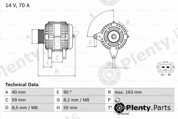 Bosch 0986038390 — Alternator