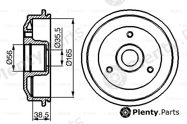 Bosch 0986477118 — Brake Drum