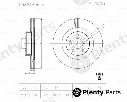 Bosch 0986AB9646 — Brake Disc