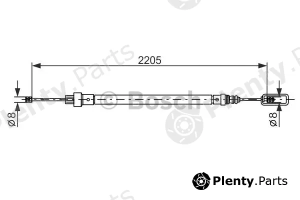 Bosch 1987477524 — Cable Pull, parking brake