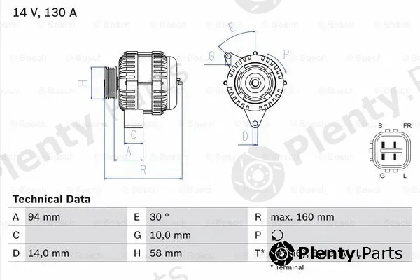 Bosch 0986049221 — Alternator