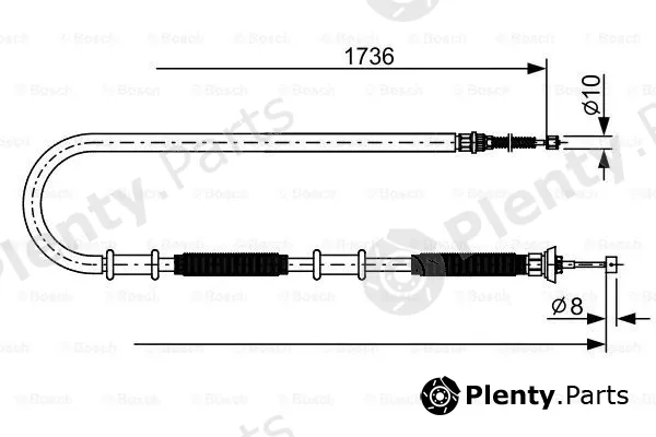 Bosch 1987482700 — Cable Pull, parking brake
