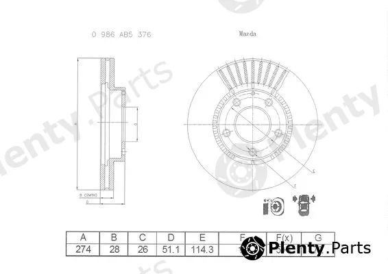 Bosch 0986AB5376 — Brake Disc