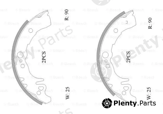 Bosch 0986AB0119 — Brake Shoe Set