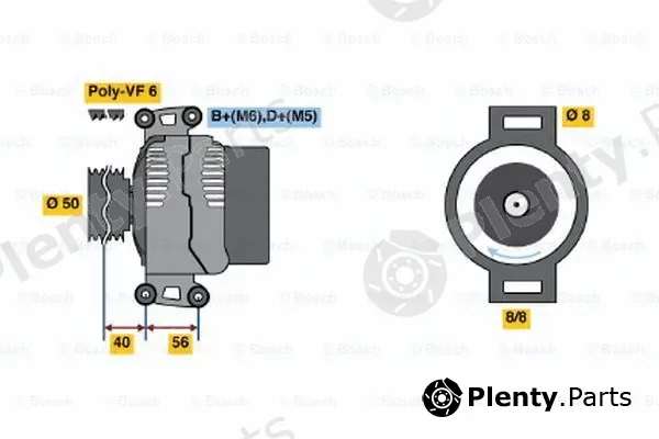 Bosch 0123510107 — Alternator