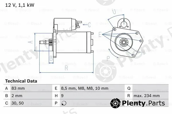 Bosch 0986016800 — Starter