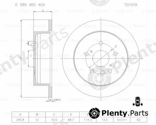 Bosch 0986AB5404 — Brake Disc