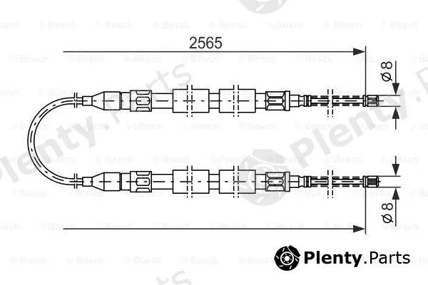 Bosch 1987477041 — Cable Pull, parking brake
