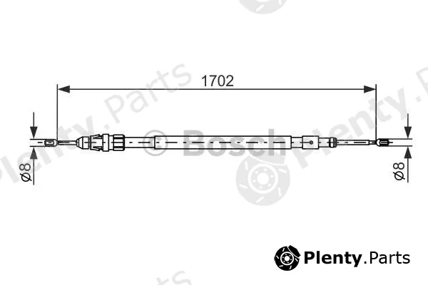 Bosch 1987477239 — Cable Pull, parking brake