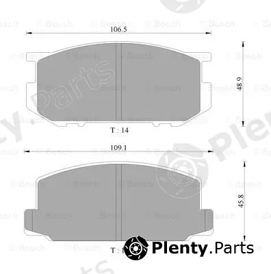Bosch 0986505321 — Brake Pad Set, disc brake
